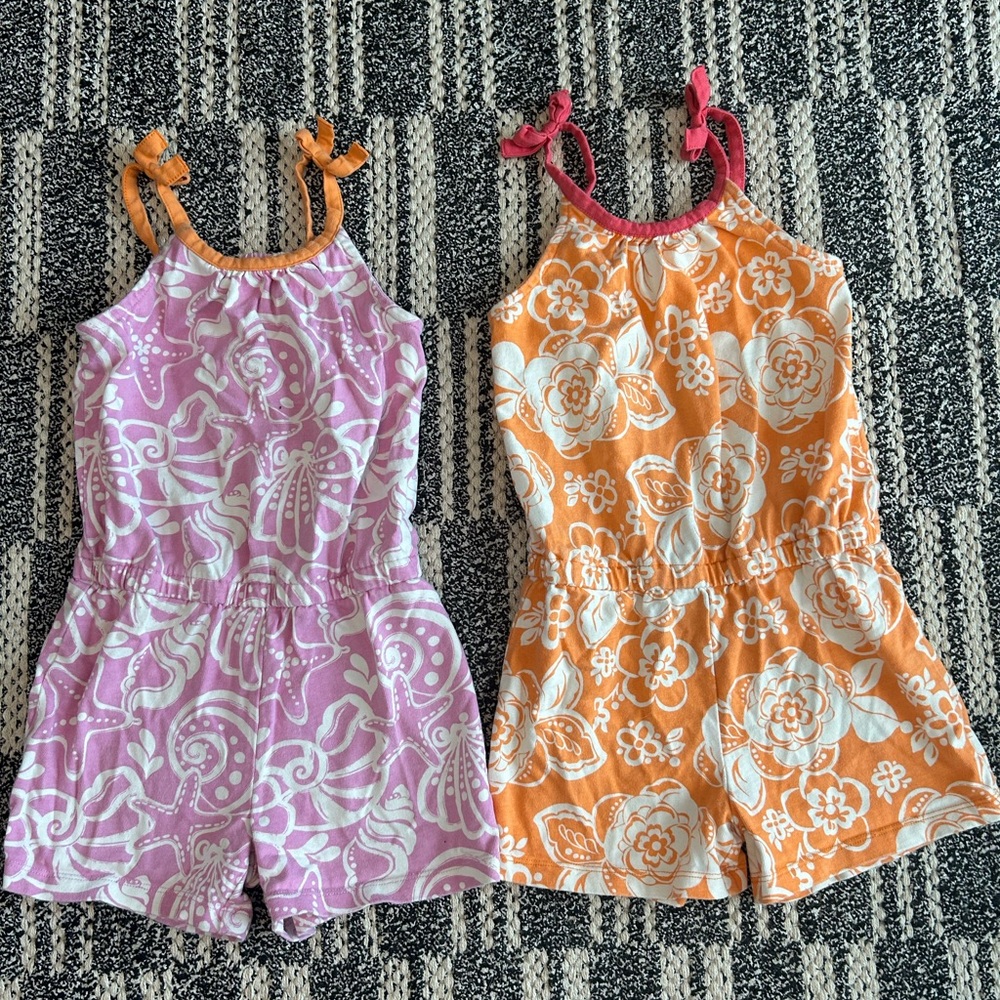 Gymboree size 6 girls rompers. GUC no stains rips or tears